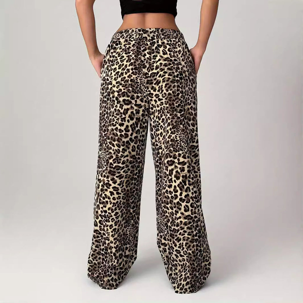 Liezel | Pantalones Cómodos de Pierna Recta con Estampado de Leopardo