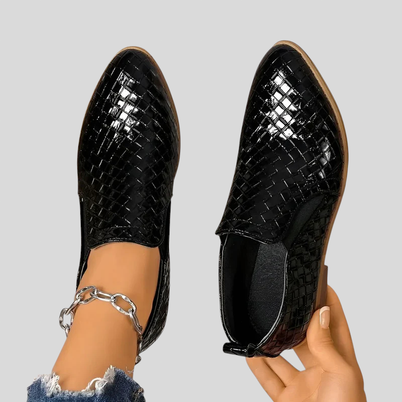 Éliane | Botines trenzados con tacón de bloque