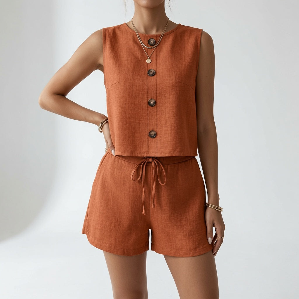 Conjunto Aurélinea Fluido de Verano Elegancia Natural