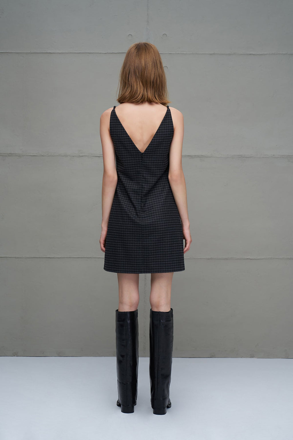 Pegaso Black Chunky Heeled Leather Boots