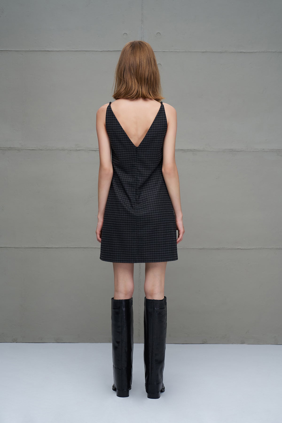 Pegaso Black Chunky Heeled Leather Boots