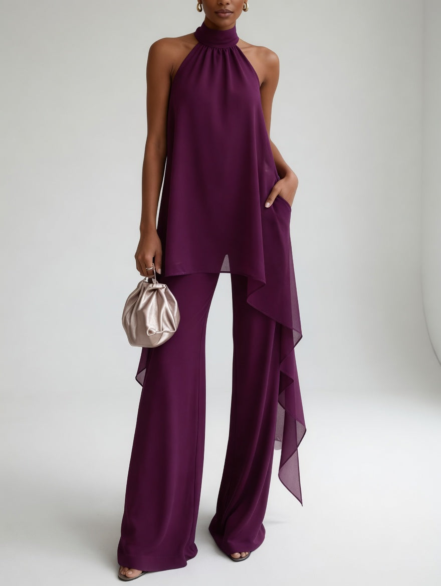 Conjunto Thaïs Halter Fluido con Sofisticación Atrevida