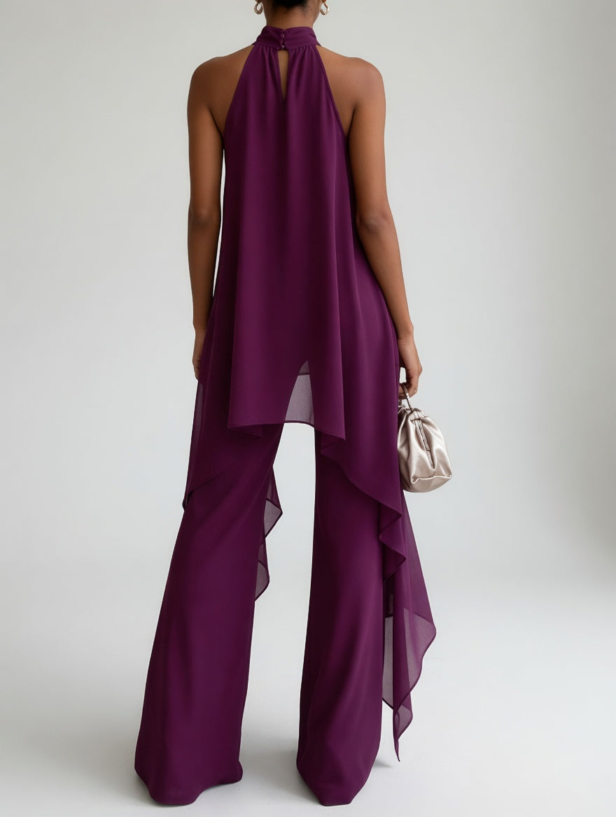 Conjunto Thaïs Halter Fluido con Sofisticación Atrevida
