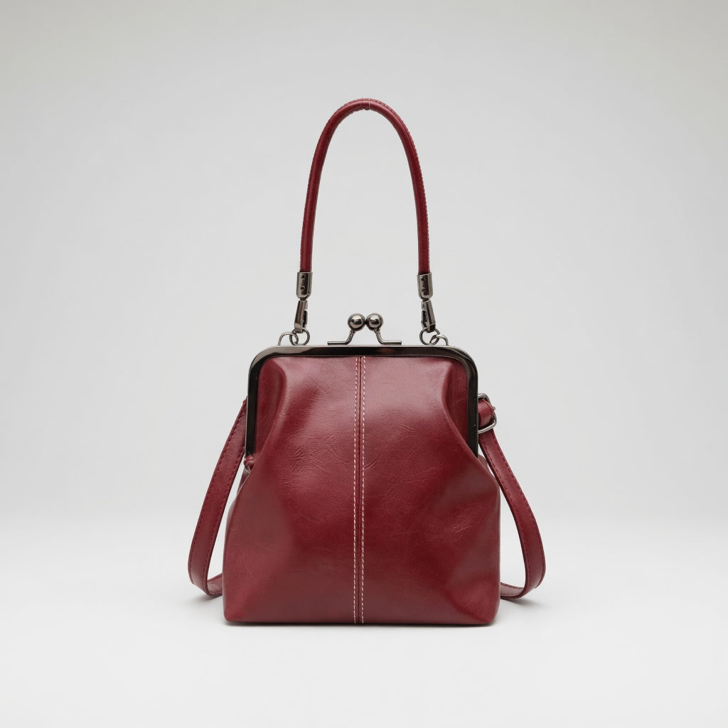 Honorine | Bolso de Mano Retro con Cierre de Clip