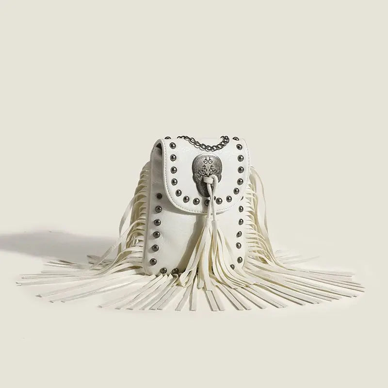 Bolso de hombro Rebel con borlas