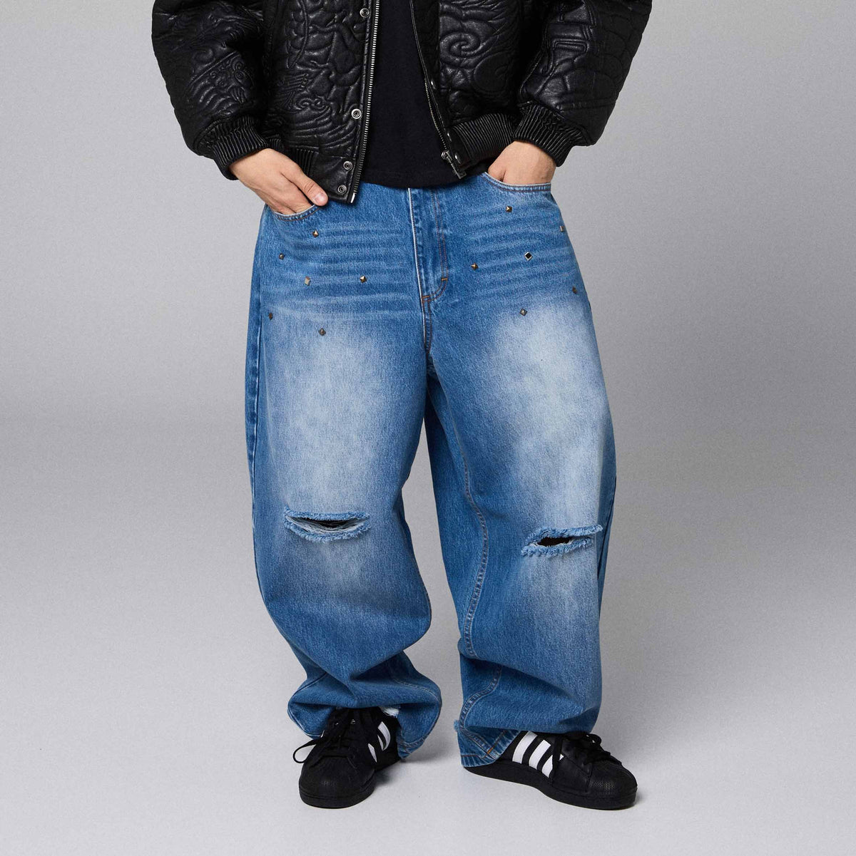 Royal Paw Big Boy Denim Pants Washed Blue