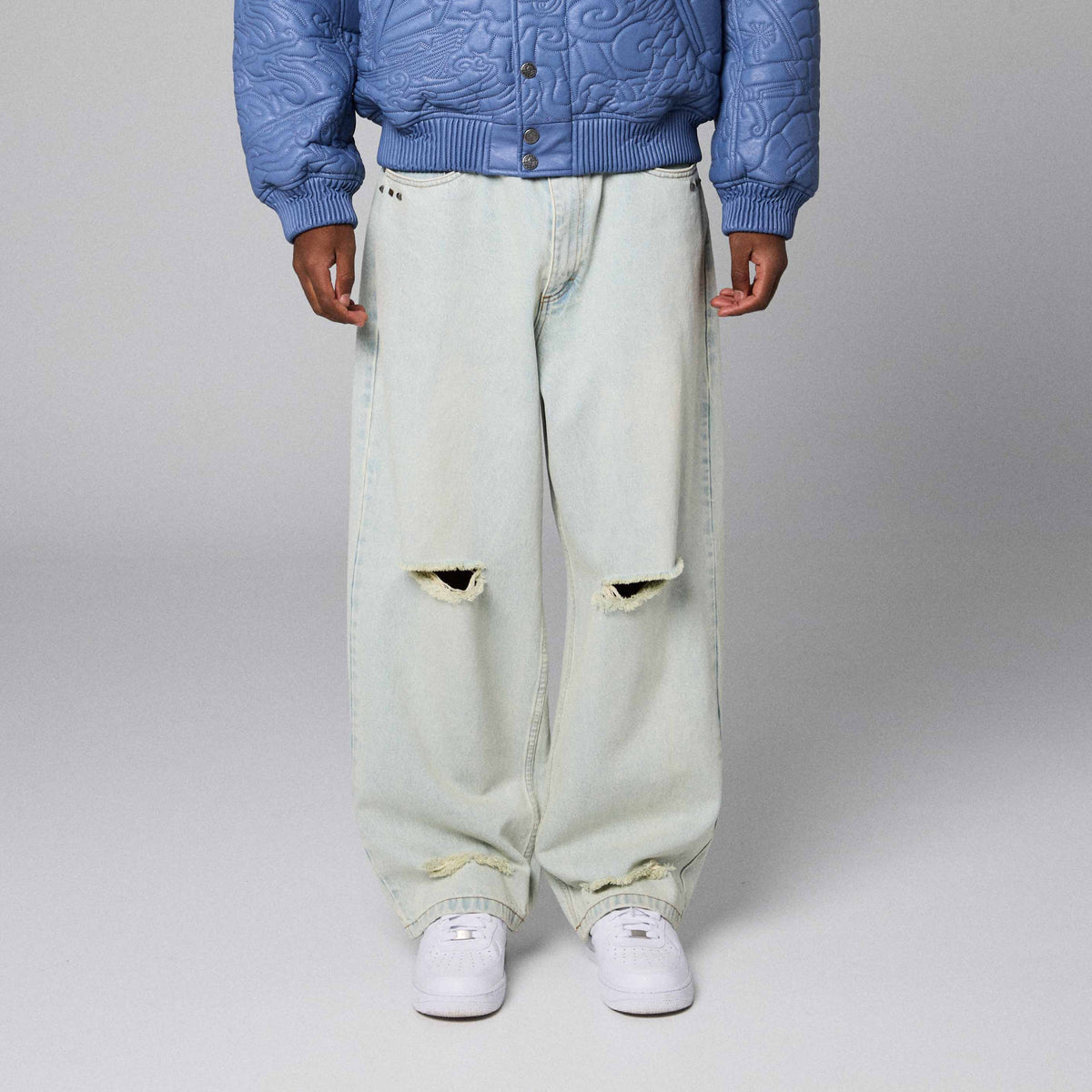 Pantalones Denim Royal Paw Big Boy Azul Claro Lavado