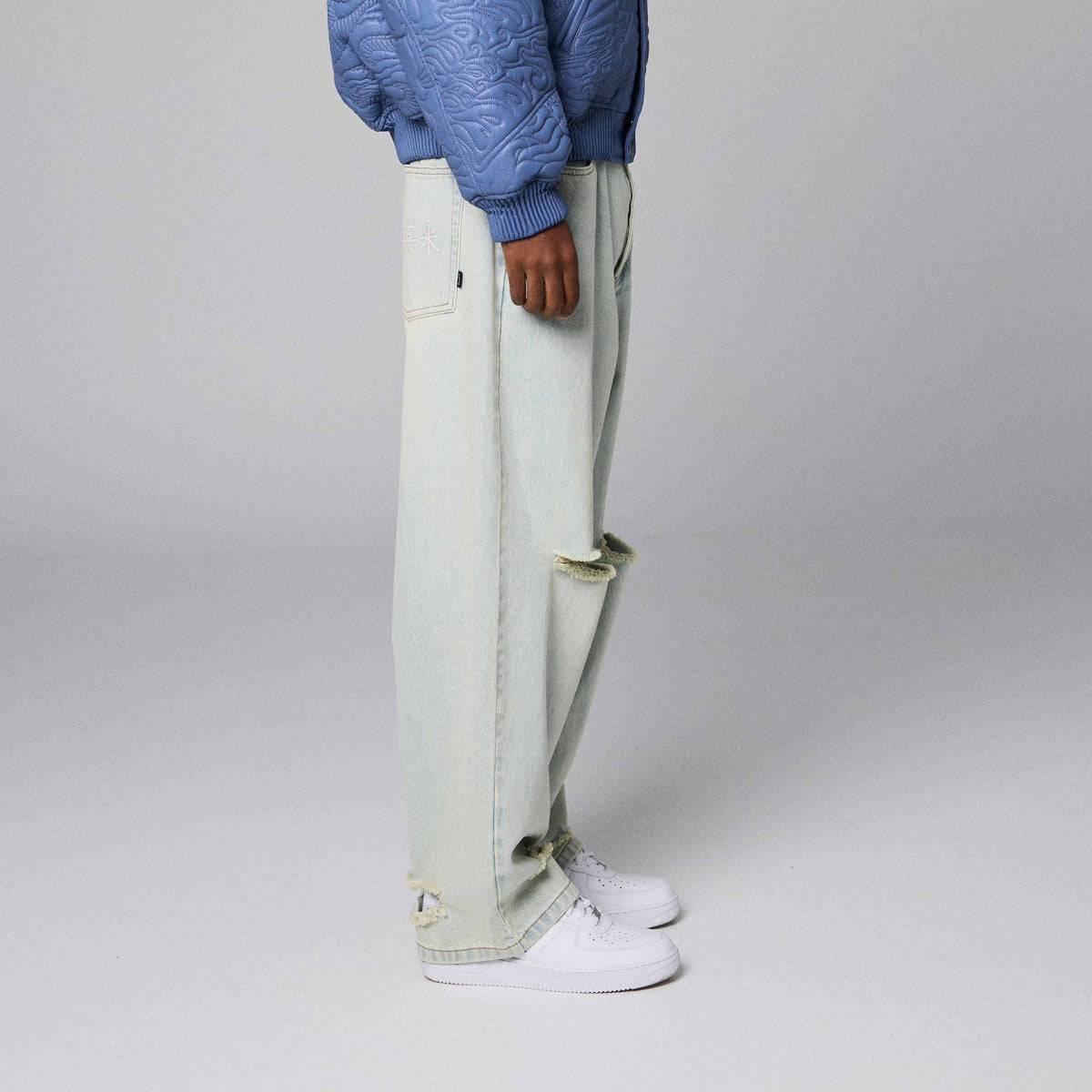 Pantalones Denim Royal Paw Big Boy Azul Claro Lavado