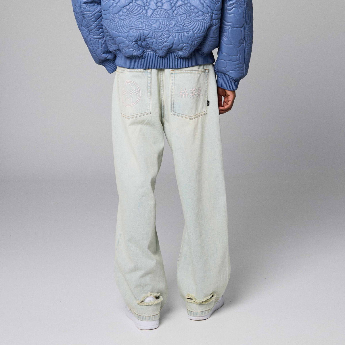 Pantalones Denim Royal Paw Big Boy Azul Claro Lavado