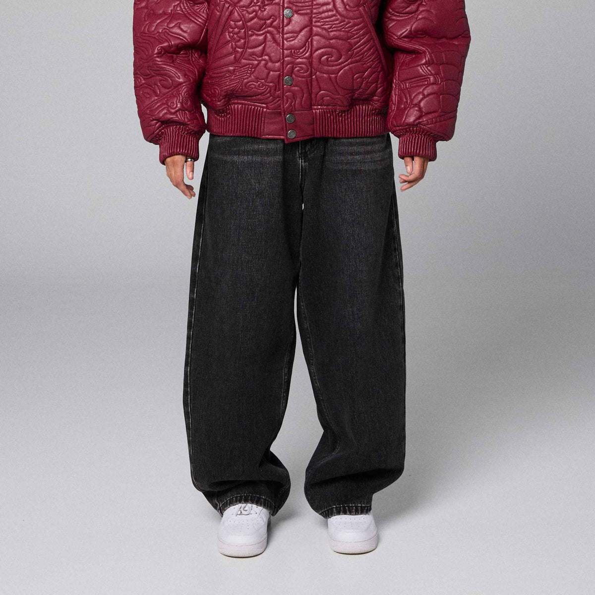 Pantalones Denim Royal Paw Big Boy Negro Lavado