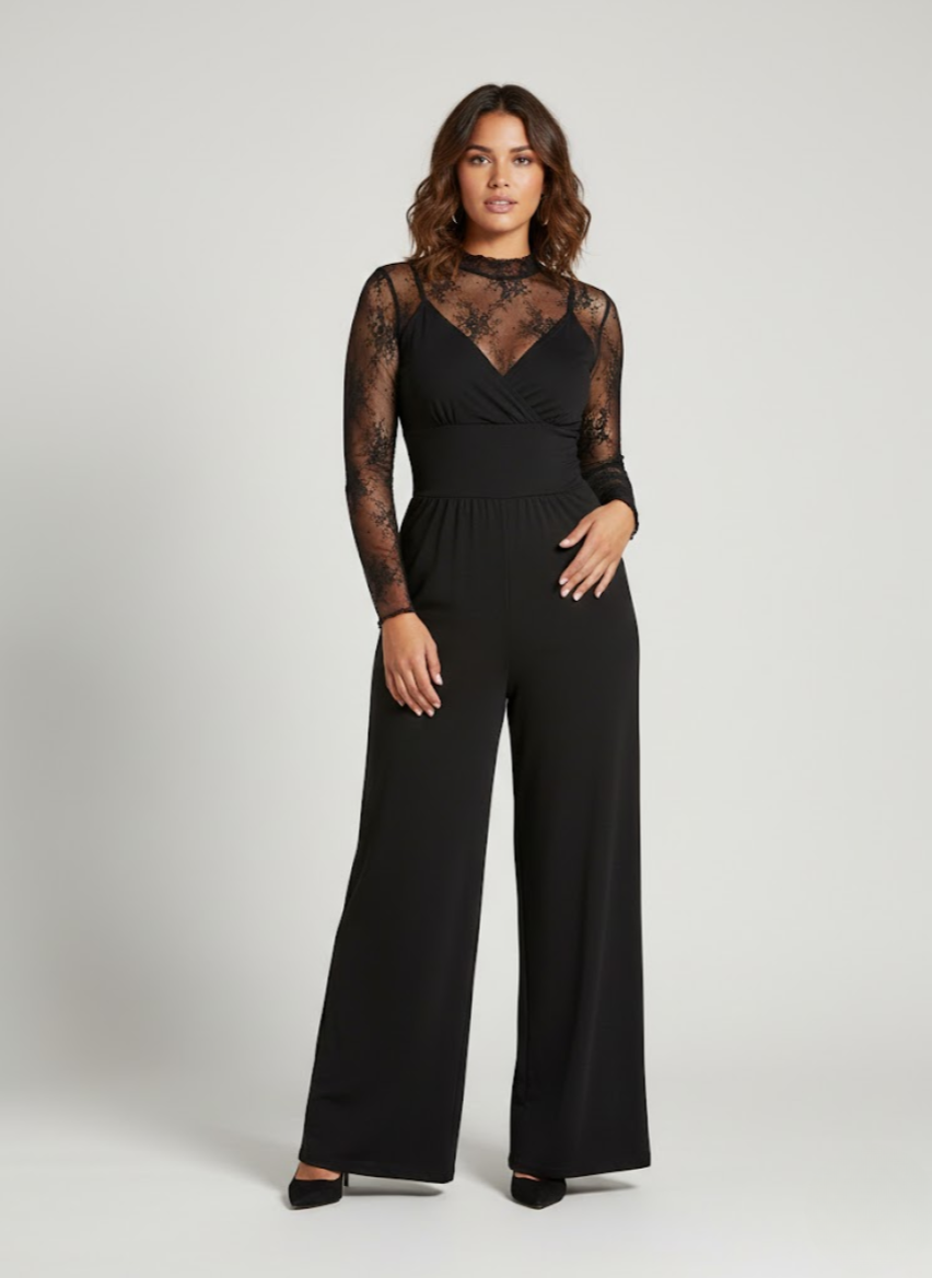 Conjunto Mono Solène Elegante de Encaje Moderno