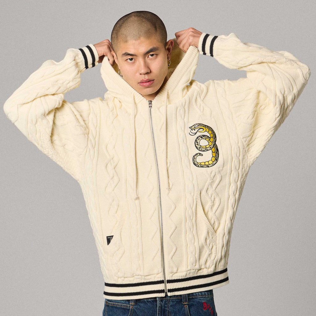Cream Braided Droppin Science Sweatshirt