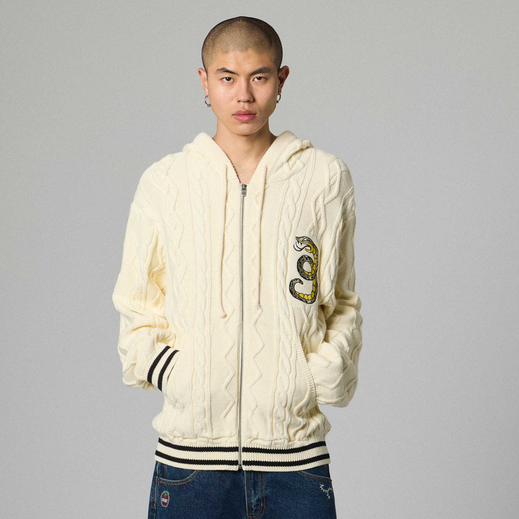 Cream Braided Droppin Science Sweatshirt