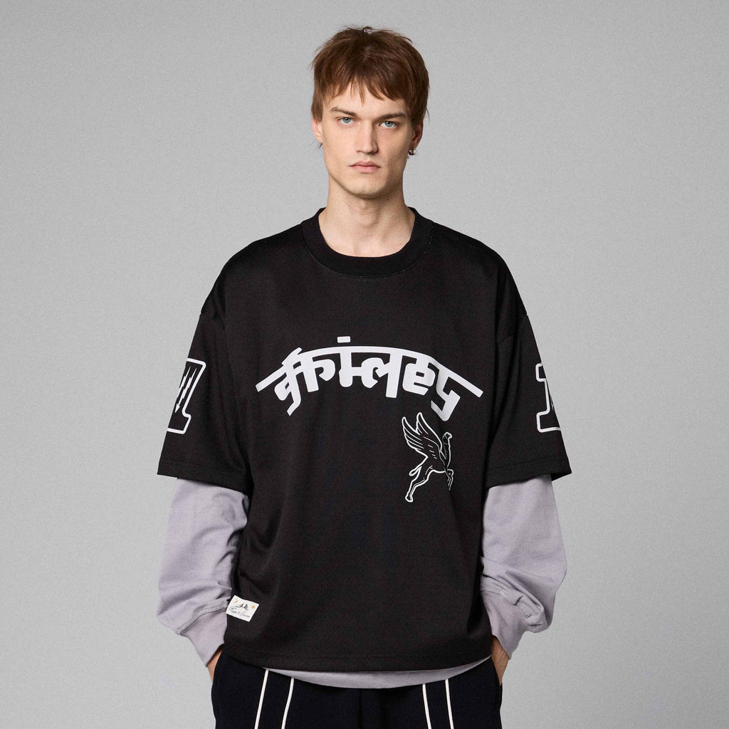 Camiseta Manga Larga Race War Mesh Negra