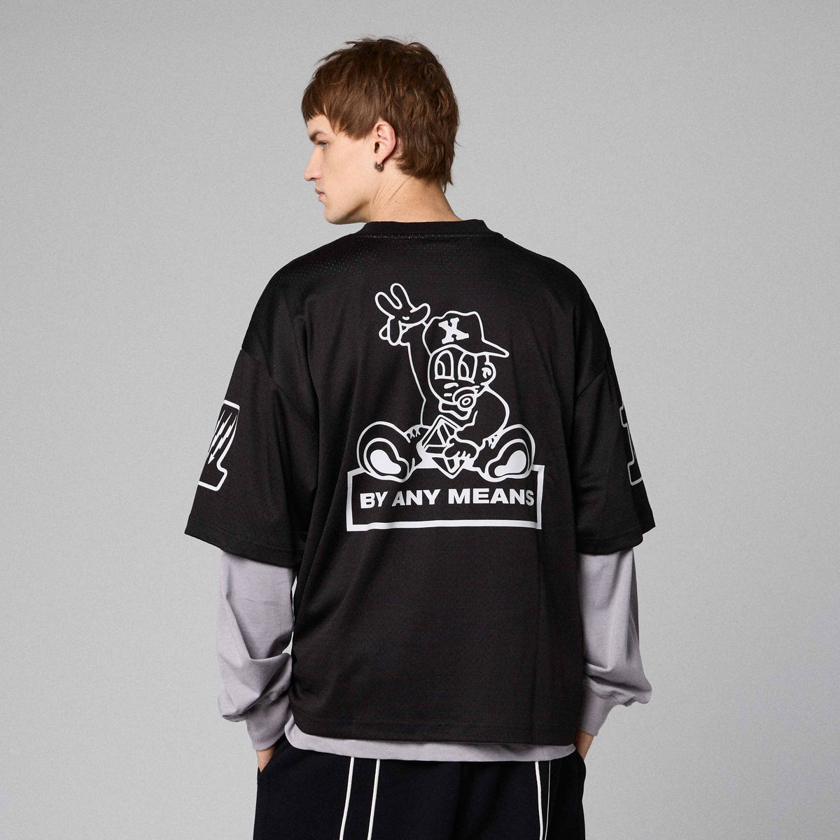 Camiseta Manga Larga Race War Mesh Negra