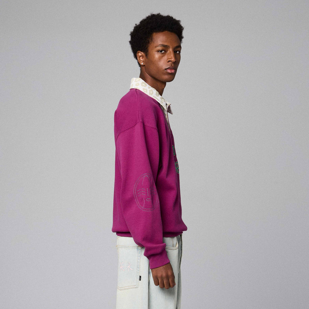 Royal Paw Burgundy Piqué Polo Sweatshirt