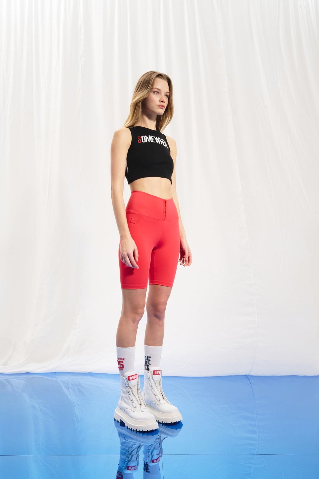 Black Cropped Tank Top 17013