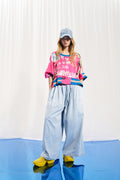 Pantalón Vaquero Baggy Azul Claro