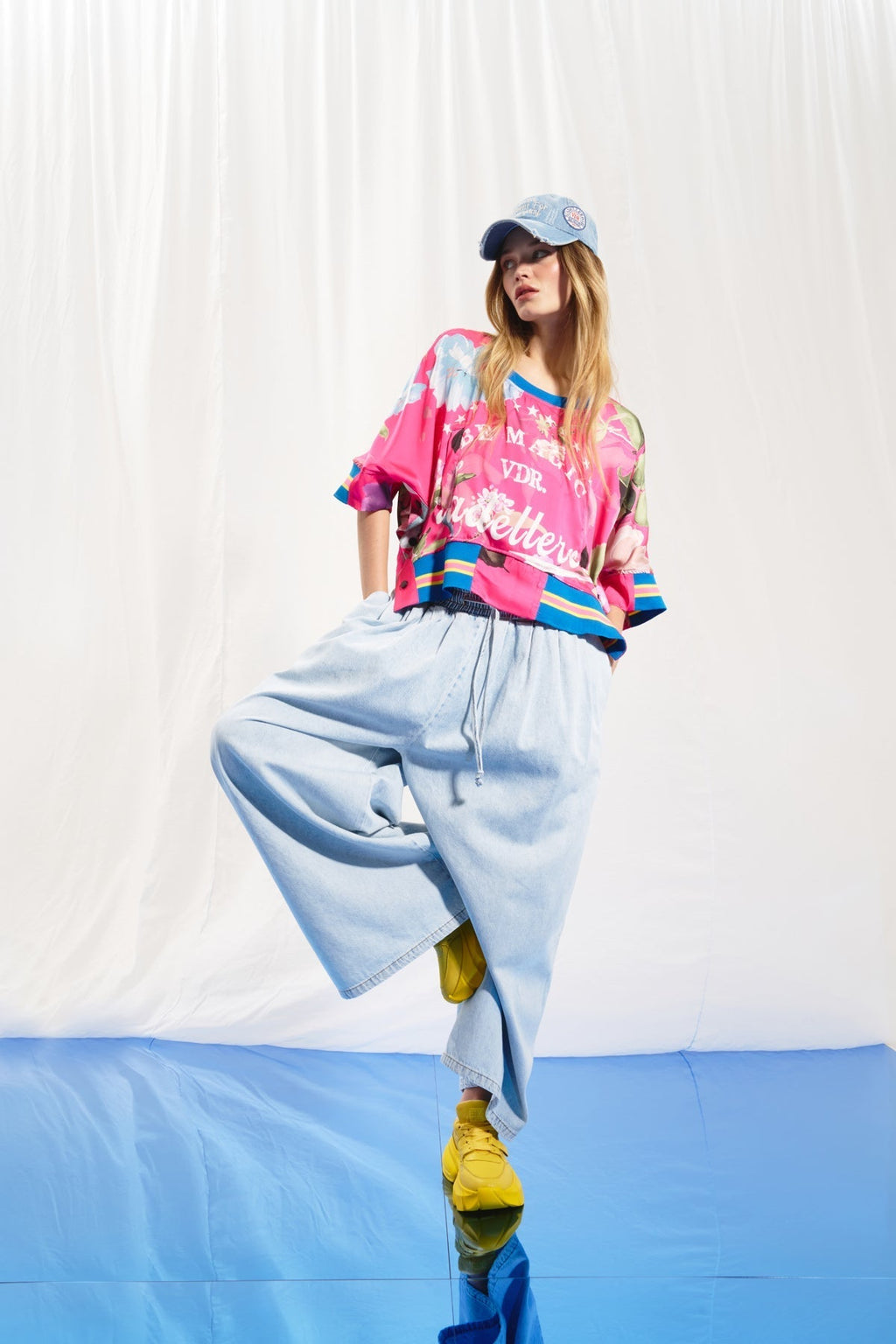 Pantalón Vaquero Baggy Azul Claro