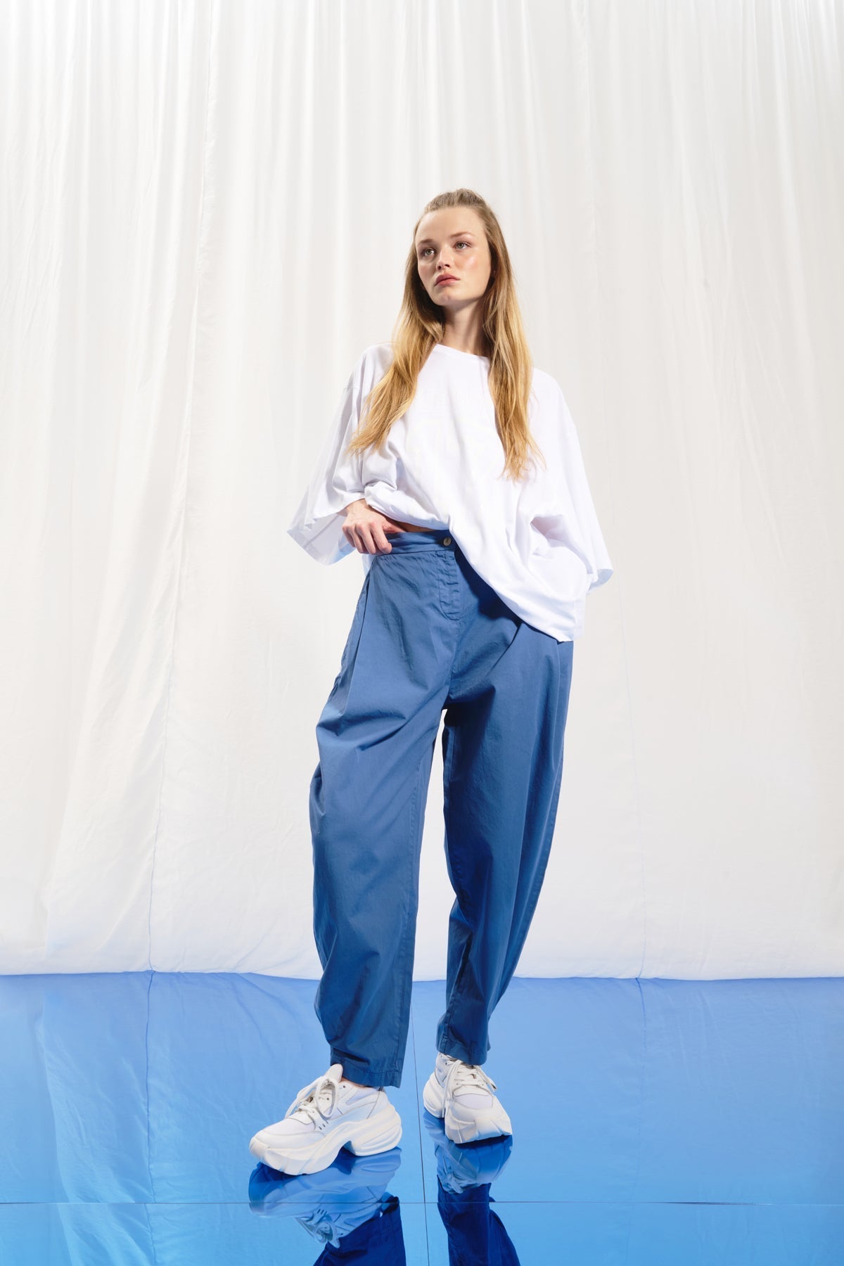 Indigo Blue Balloon Trousers