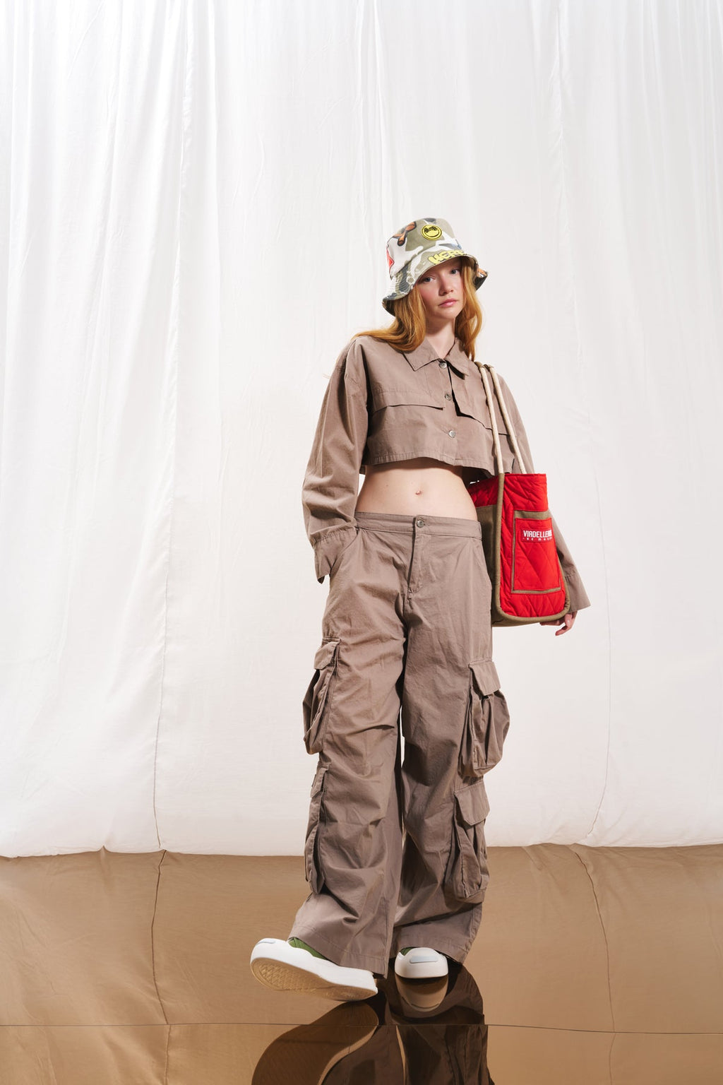 Mink Wide-Leg Trousers