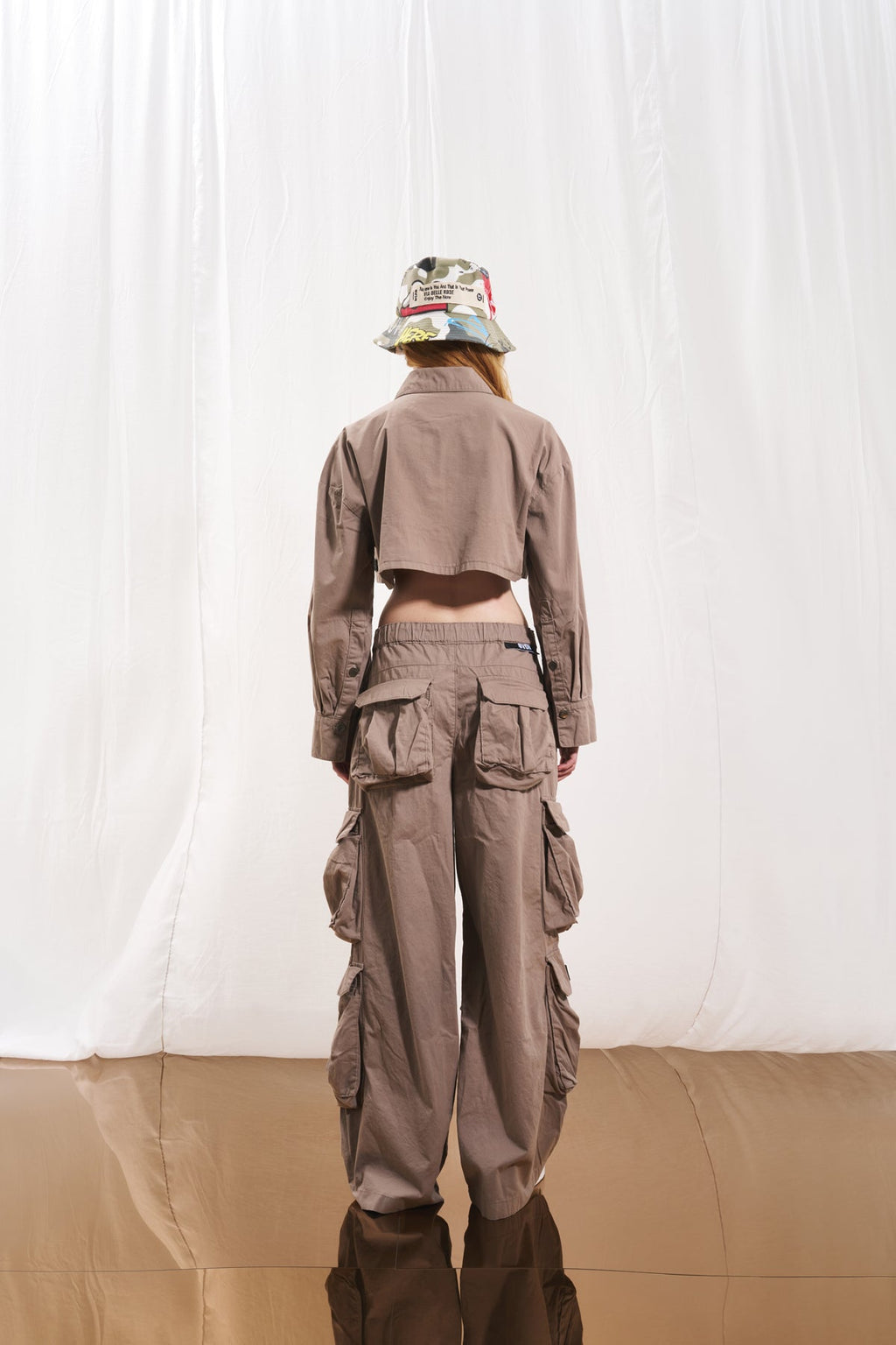 Mink Wide-Leg Trousers