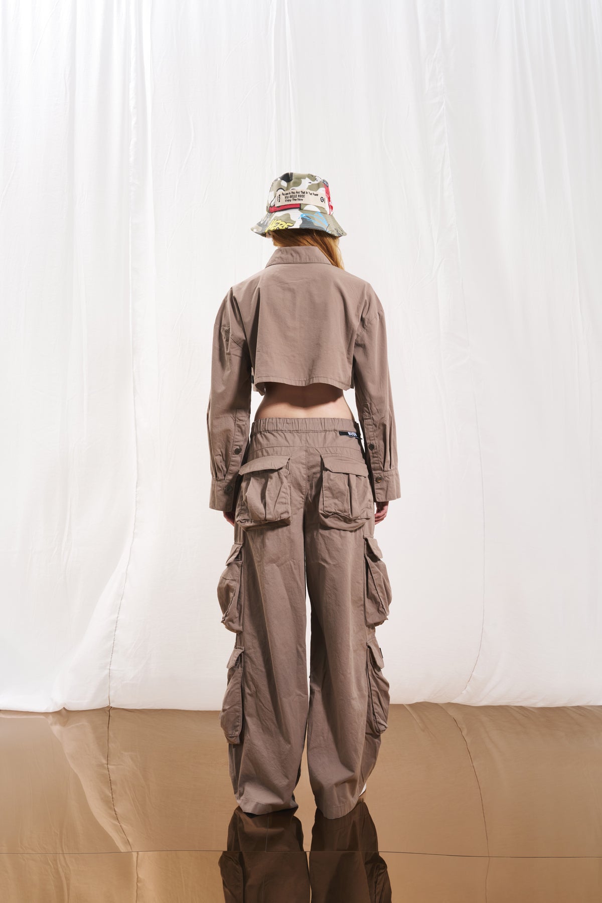 Mink Wide-Leg Trousers