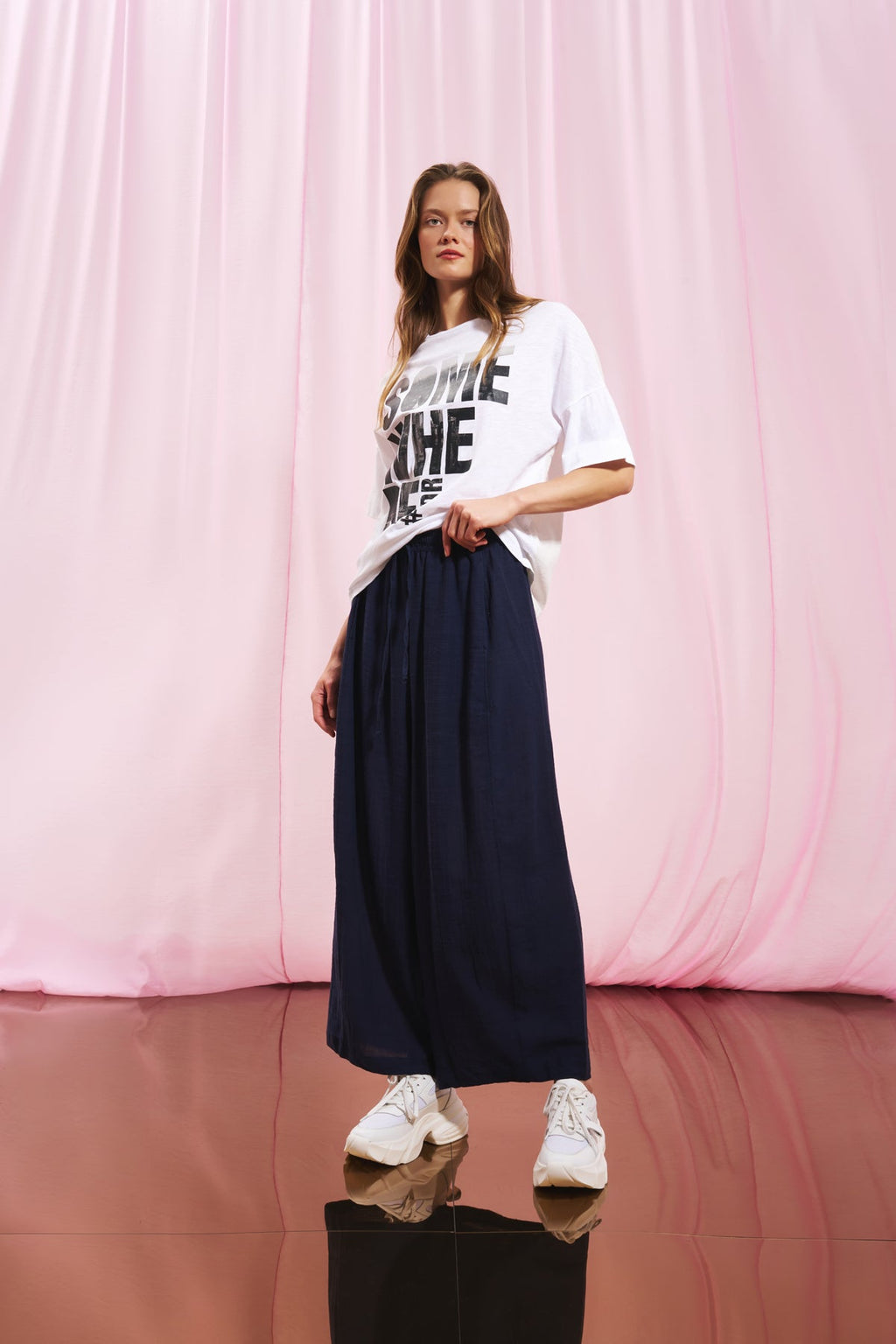 Pantalón de Lino Azul Marino