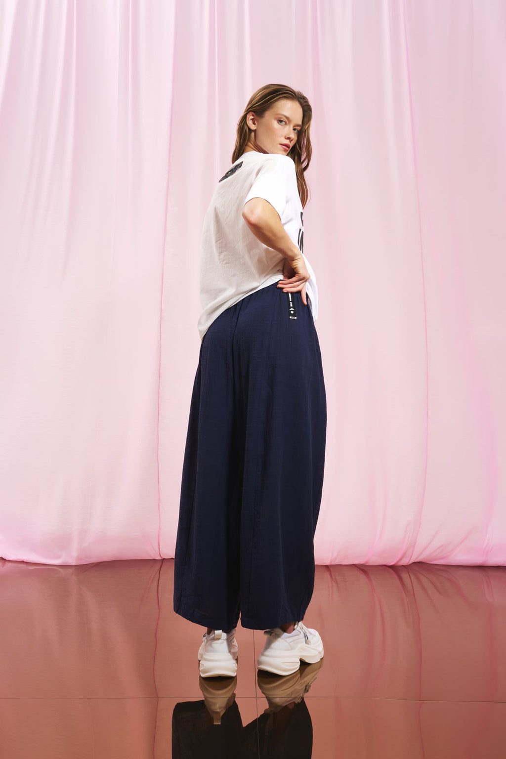 Pantalón de Lino Azul Marino