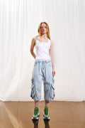 White Ribbed Tank Top 17346