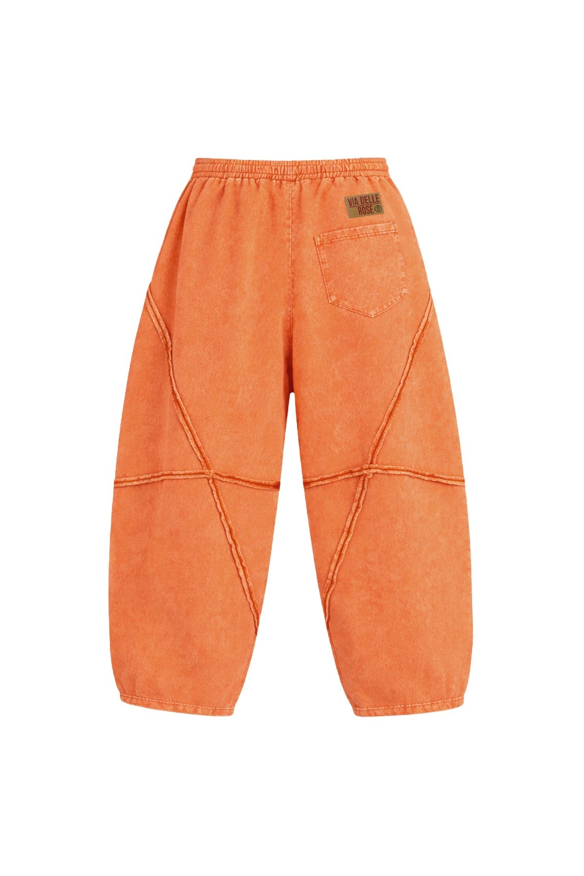 Baggy Pants with Orange Stitching