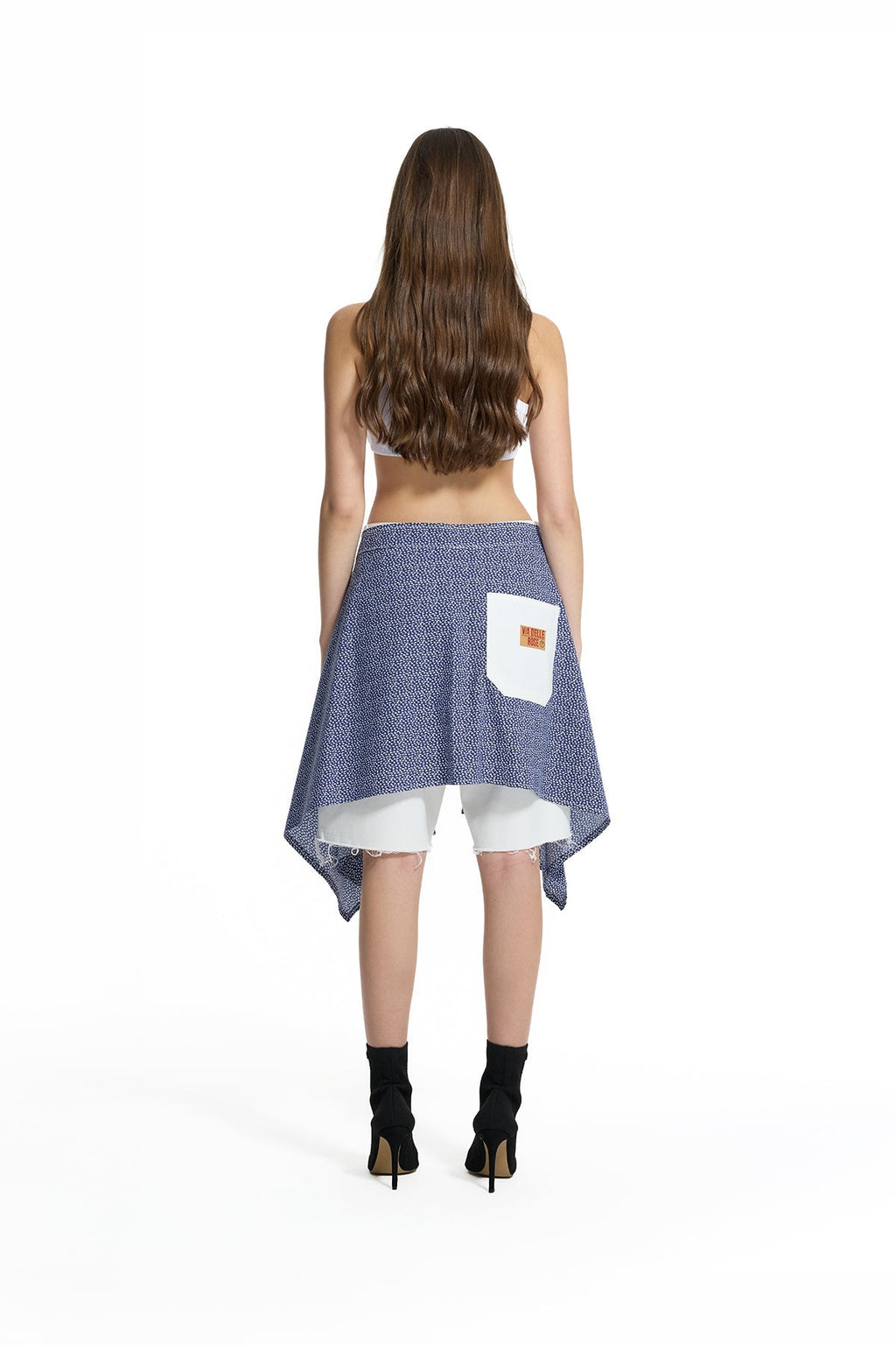White Layered Sarong Shorts