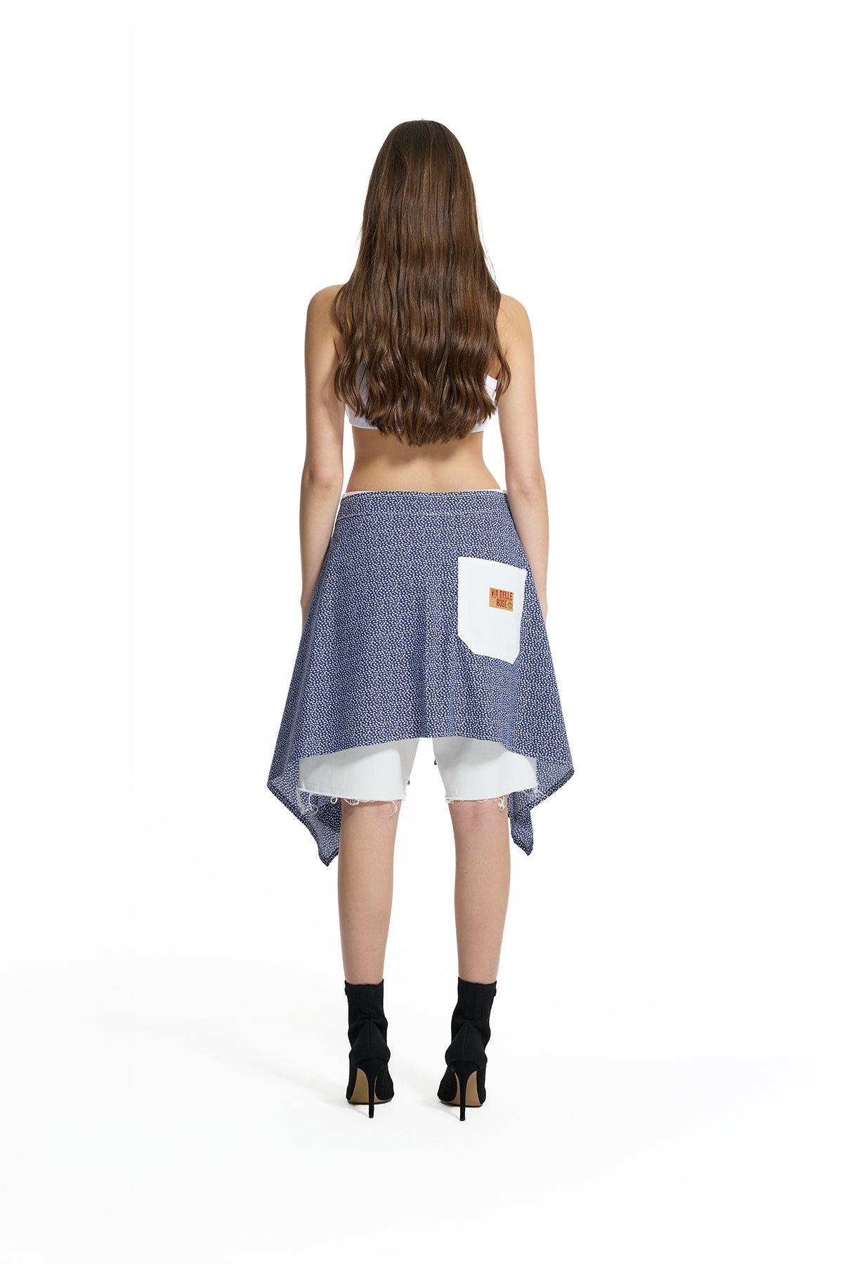 White Layered Sarong Shorts