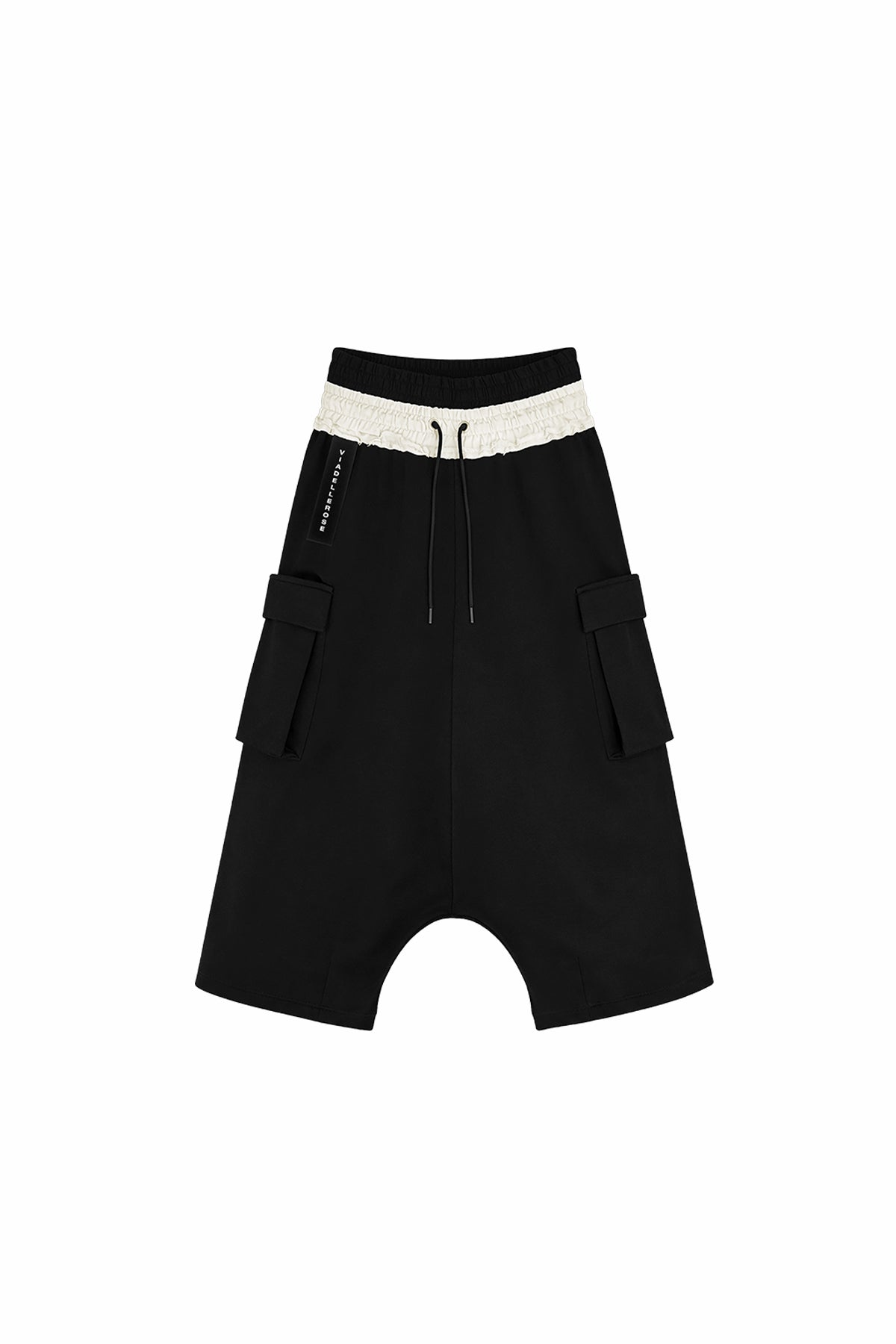Black Harem Silhouette Cargo Pants