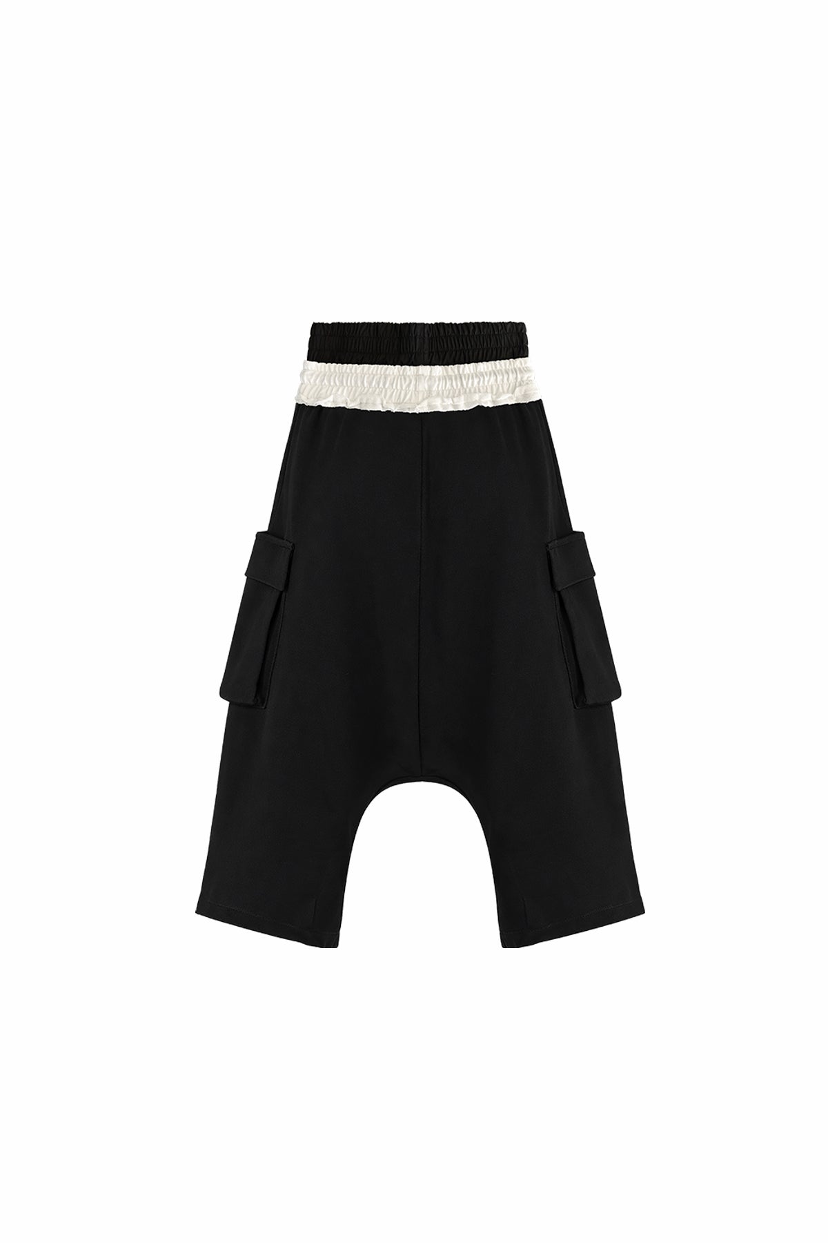 Black Harem Silhouette Cargo Pants