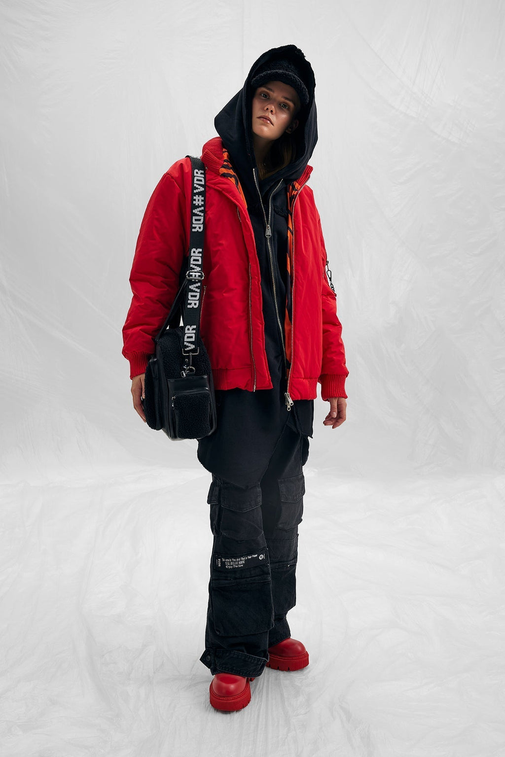 Chaqueta Bomber Roja