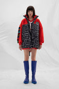 Black and Orange Blouson Jacket
