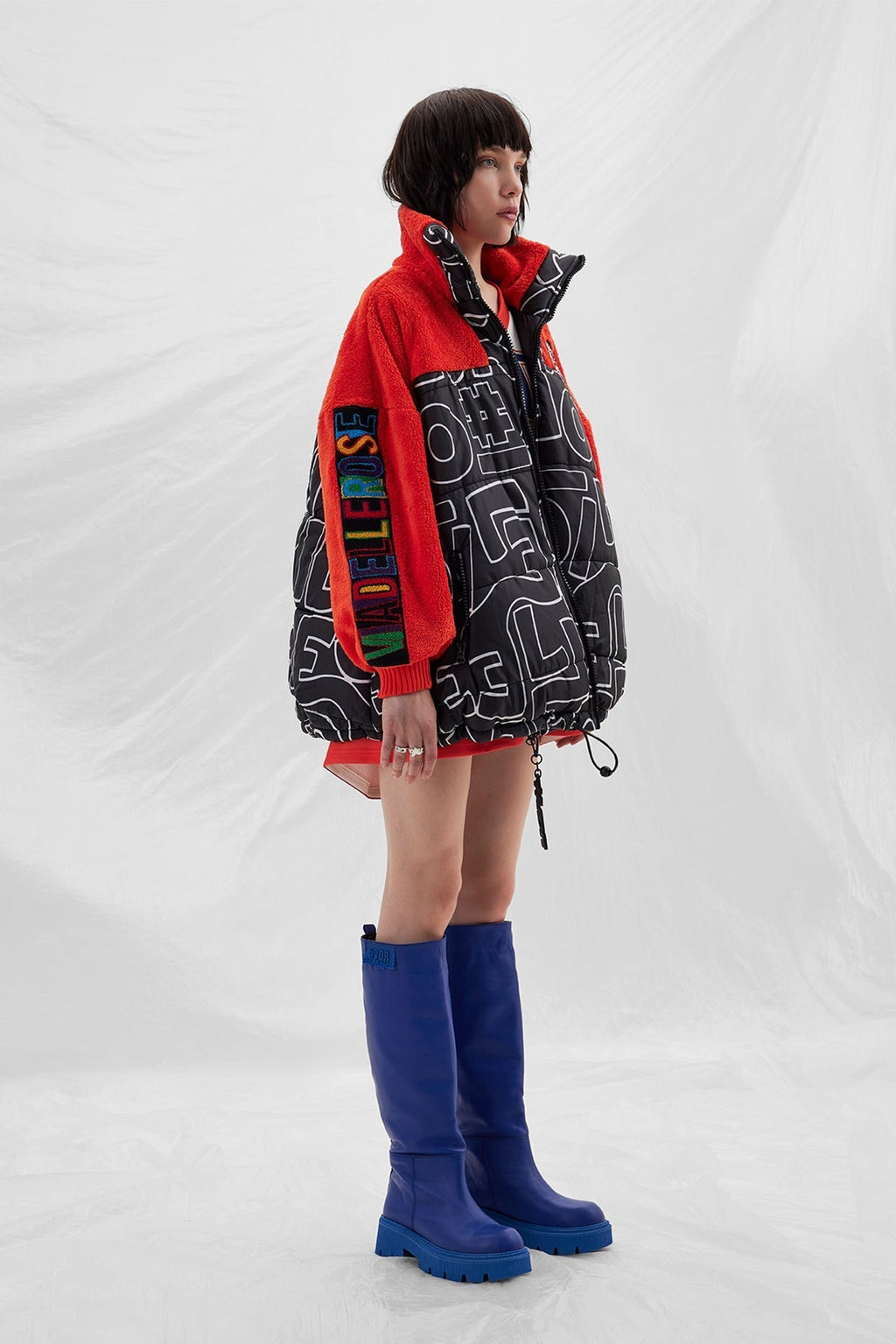 Black and Orange Blouson Jacket