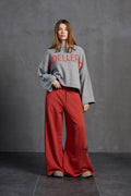 Pantalón Oversize Granate