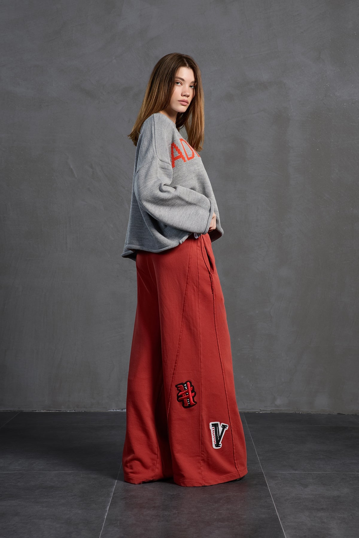 Pantalón Oversize Granate