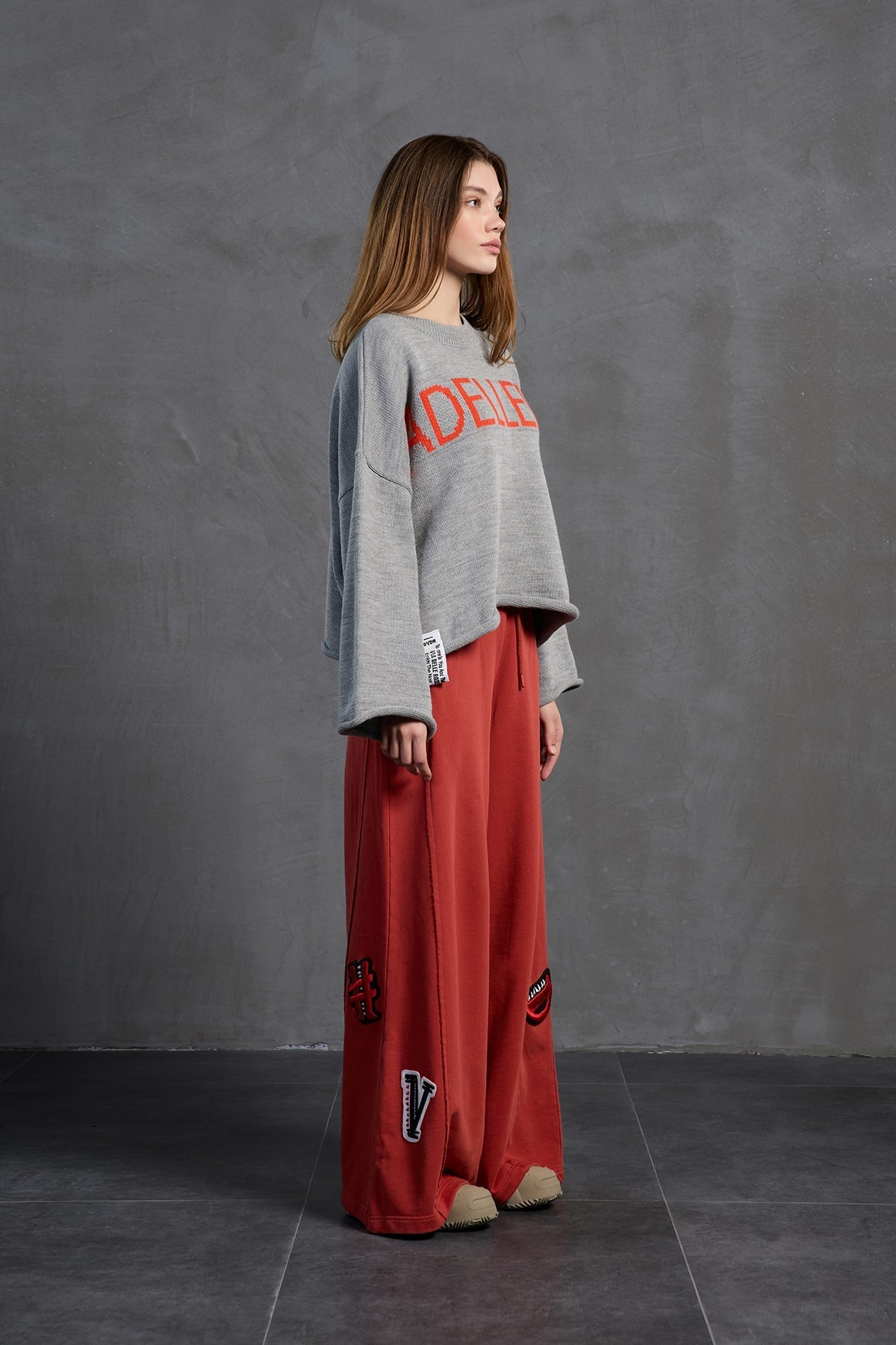 Pantalón Oversize Granate