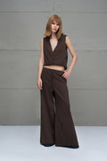 Pantalón Pierna Ancha Marrón