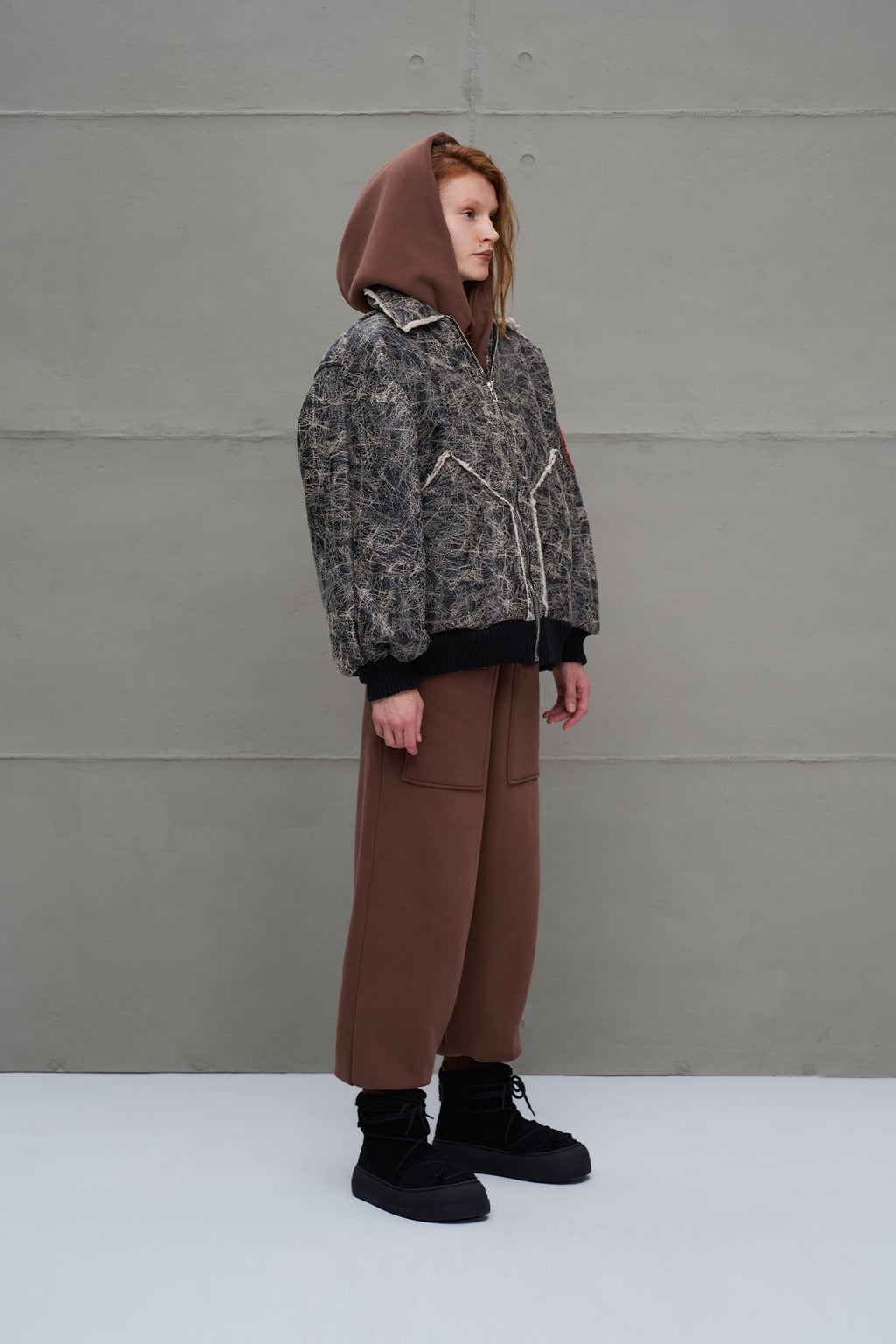 Black Oversized Pilot Jacket