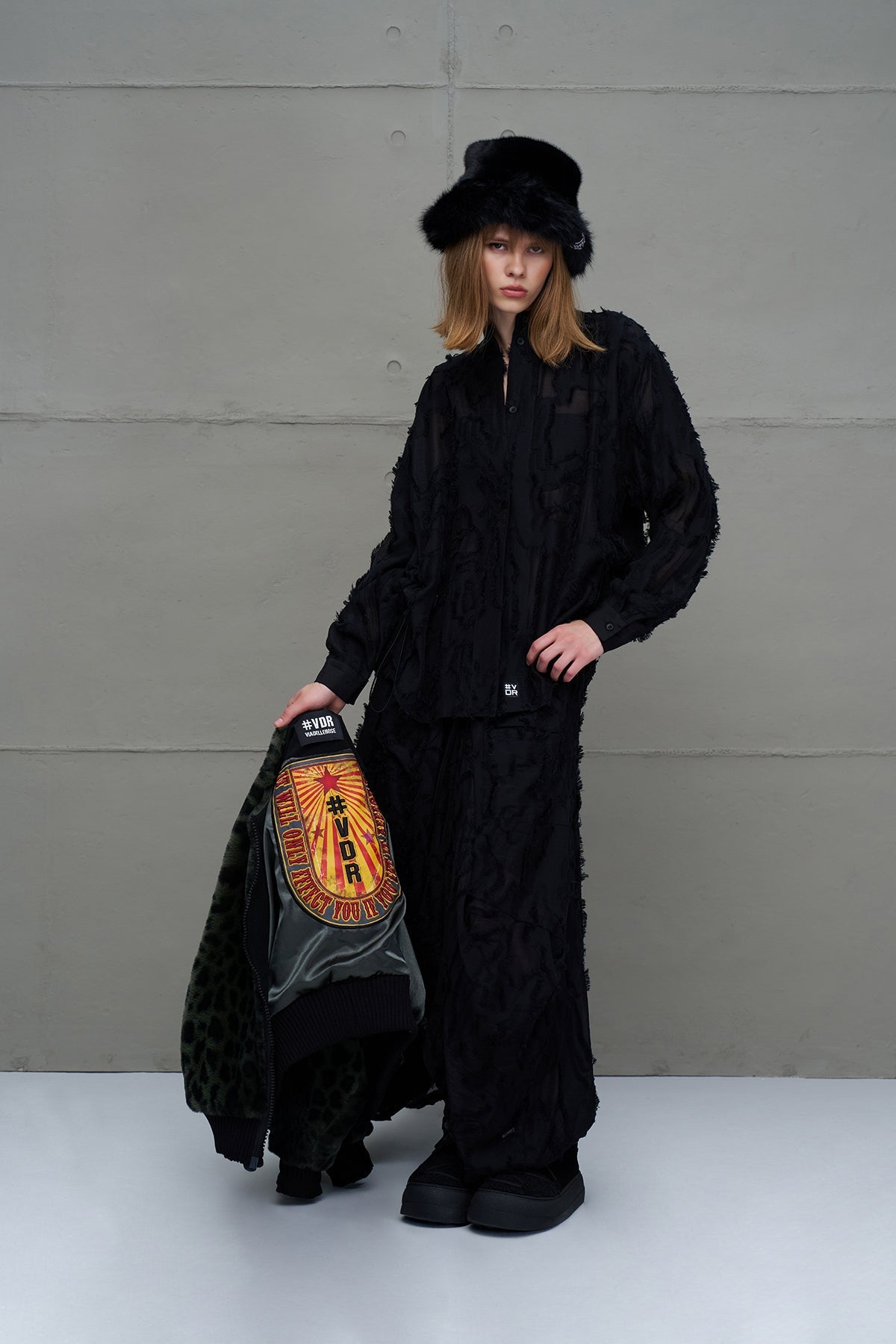 Green and Black Leopard Print Oversized Bomber Jacket