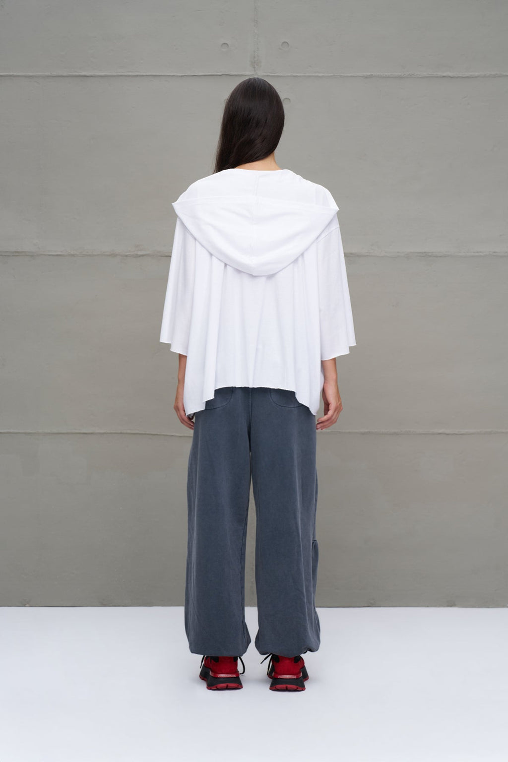 Oversized Cargo Pants with Pockets in Anthracite