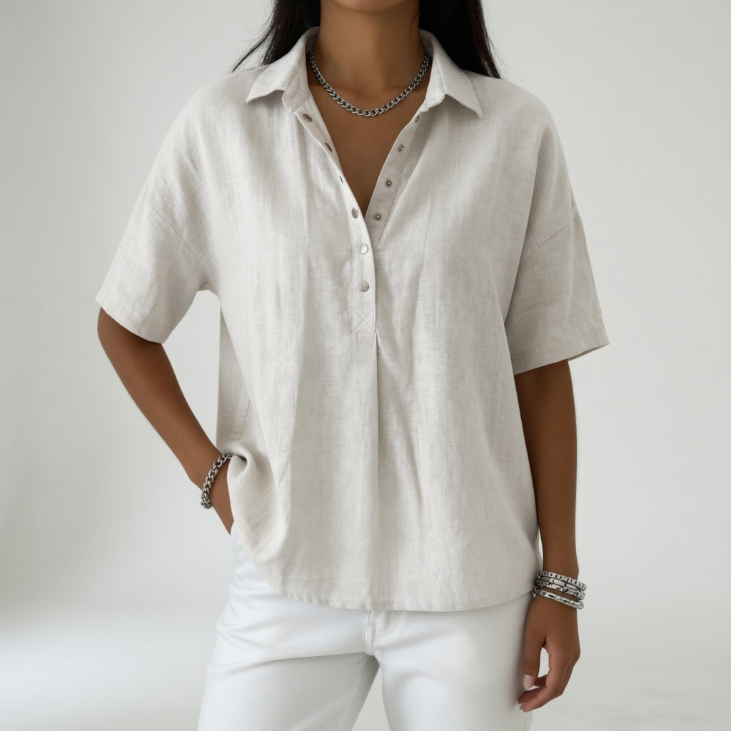 Tiphaine | Blusa de Cuello Camisero