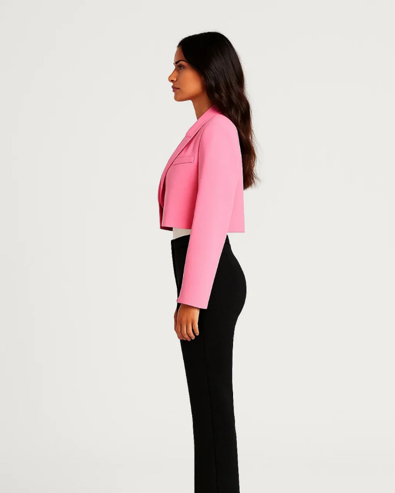Yolanda | Blazer entallado, abierto, cuello con solapas, mangas largas, elegante