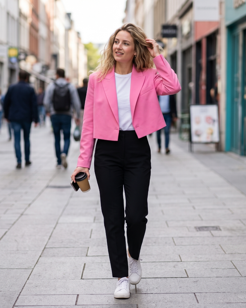 Yolanda | Blazer entallado, abierto, cuello con solapas, mangas largas, elegante