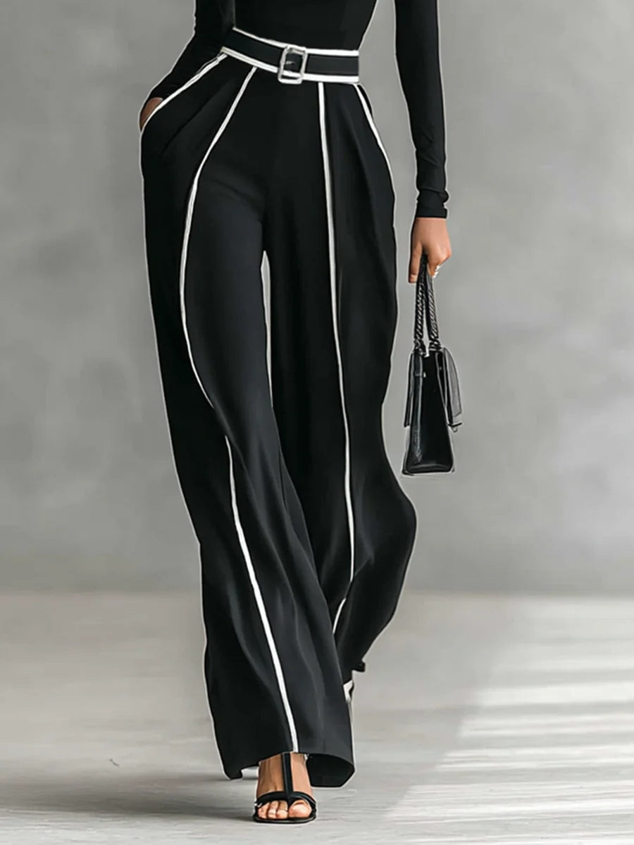 Conjunto Vera Elegante con Detalles Contrastados