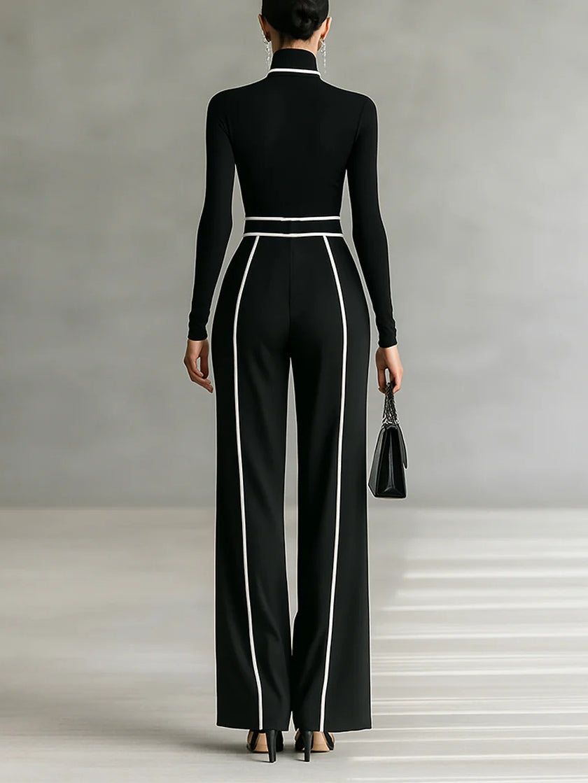 Conjunto Vera Elegante con Detalles Contrastados